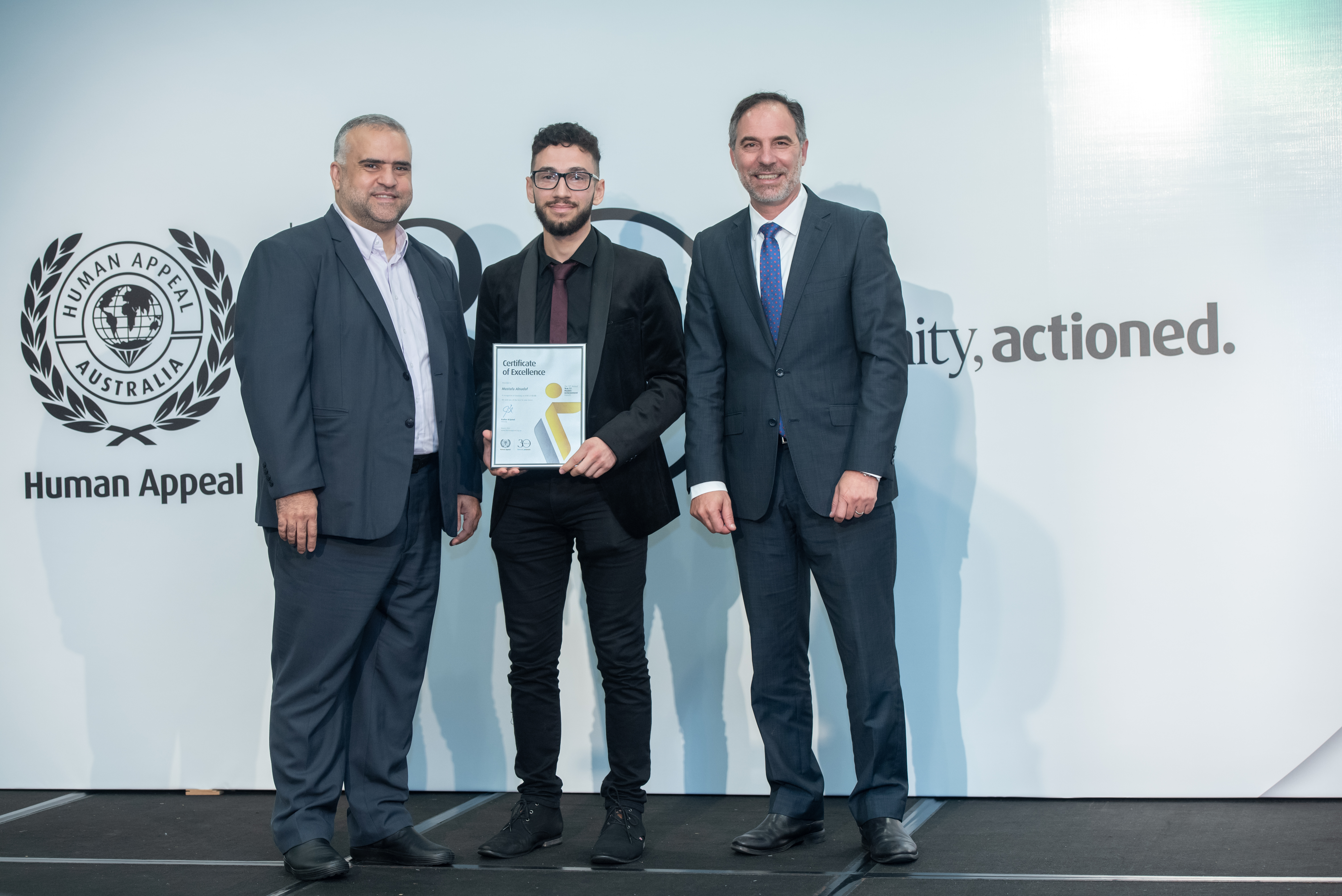 Issam Chaouk HAA's Director Of Projects, Mustafa Alnadaf And Jihad Dib MP At HAA's Year 12 Muslim Achievement Awards Ceremony Sydney 2022