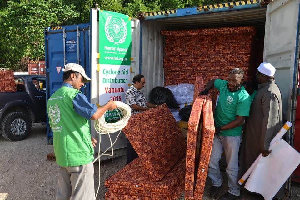 Emergency relief operation in the aftermath of a typhoon