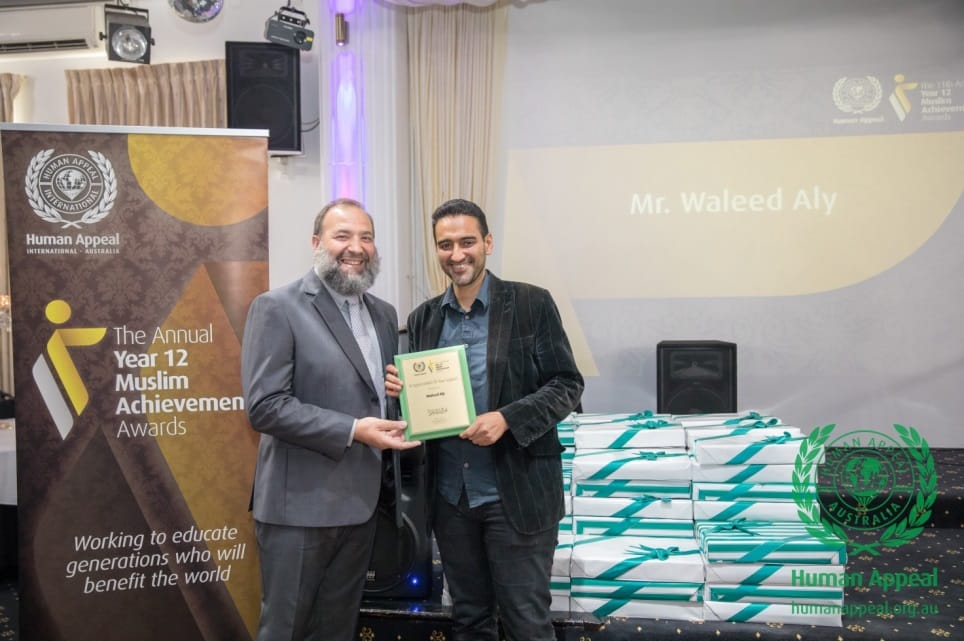 Sheikh Rabih Baytie, Branch Manager, Human Appeal Melbourne; Waleed Aly, The Project