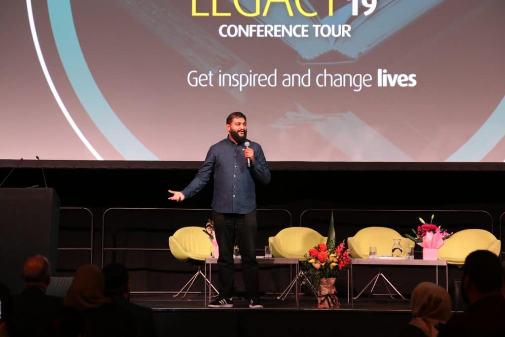 Azhar usman comedian at adelaide divine legacy conference 2019 1024x683 1