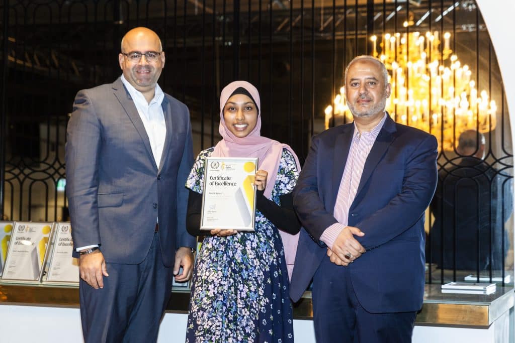 Cbcc mayor khal asfour sarah ashraf award recipient bashar al jamal director haa 1024x683 1